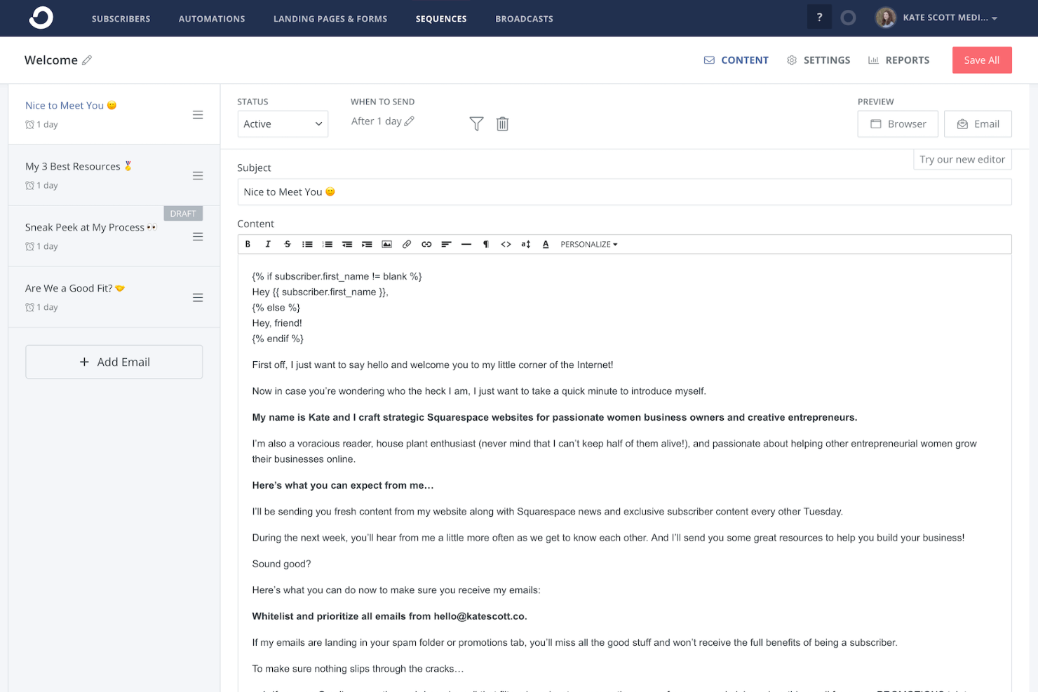ConverKit screenshot - 13 ActiveCampaign-Alternativen im Jahr 2026
