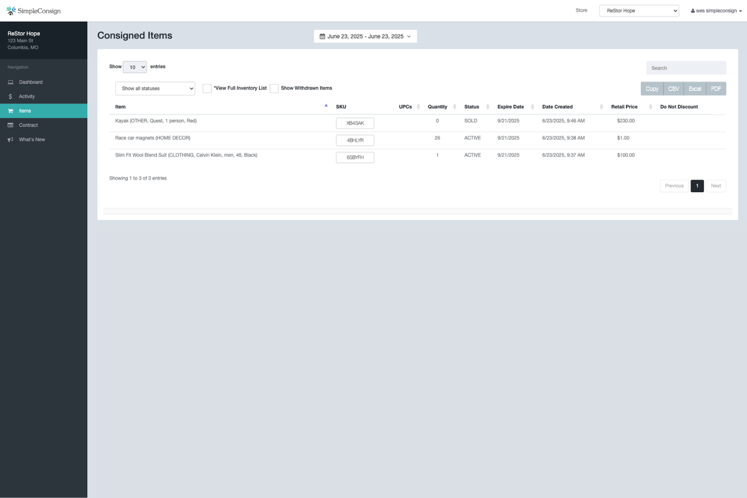 SimpleConsign screenshot - 13 Meilleurs Systèmes de Caisse Simple Évalués en 2026