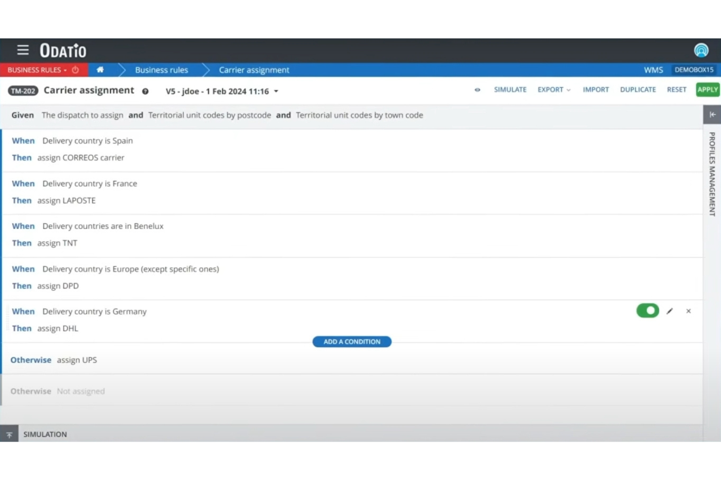 Savoye WMS screenshot - 28 Beste Lagerverwaltungssysteme für Aufträge 2026