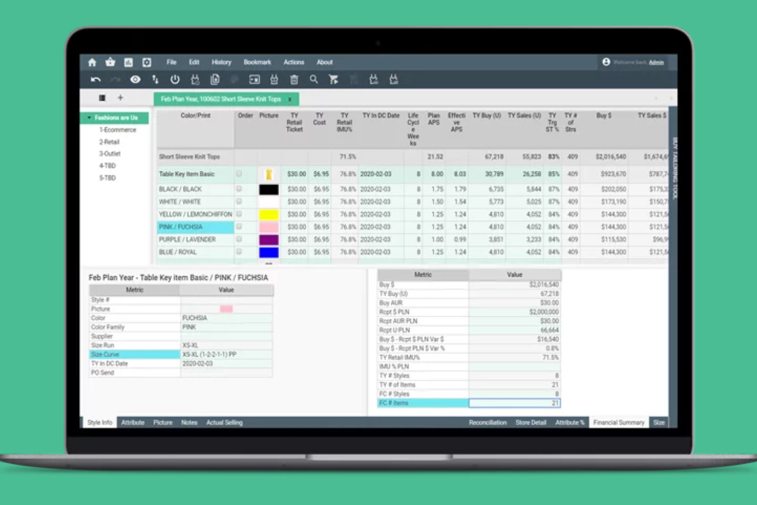 daVinci Retail screenshot - Les 10 meilleurs logiciels de planification de l’assortiment pour 2026