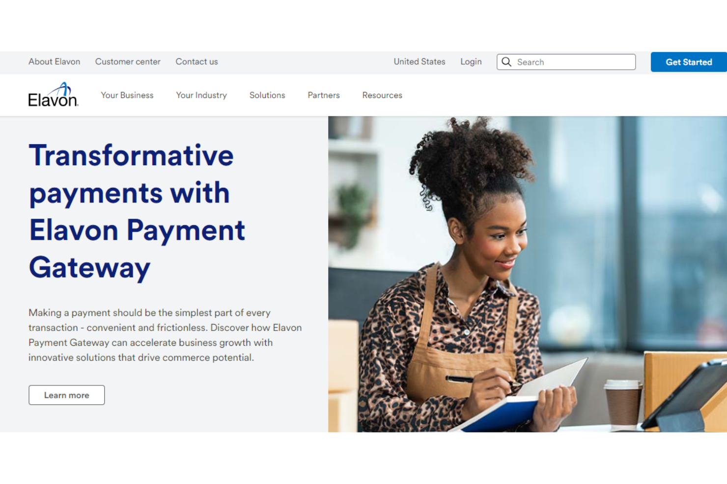Elavon screenshot - 10 meilleures alternatives à Stripe pour les paiements en ligne en 2026