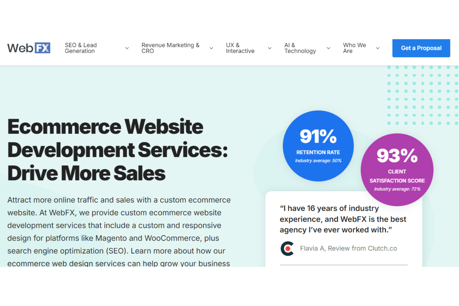 WebFX screenshot - Die 10 besten E-Commerce-Webdesign-Agenturen für 2026