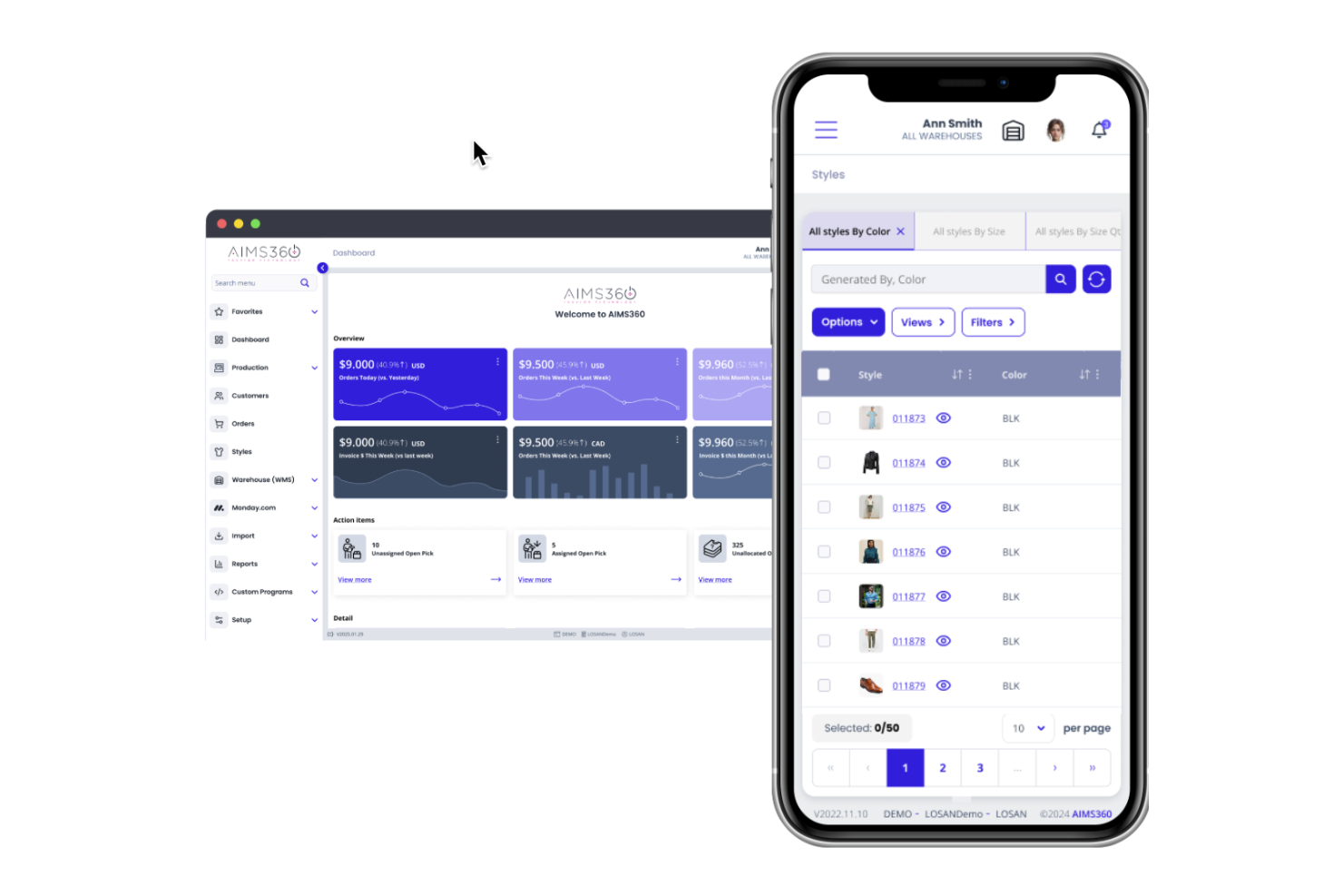 AIMS360 screenshot - Die 10 besten Bekleidungsmanagement-Softwares im Jahr 2026