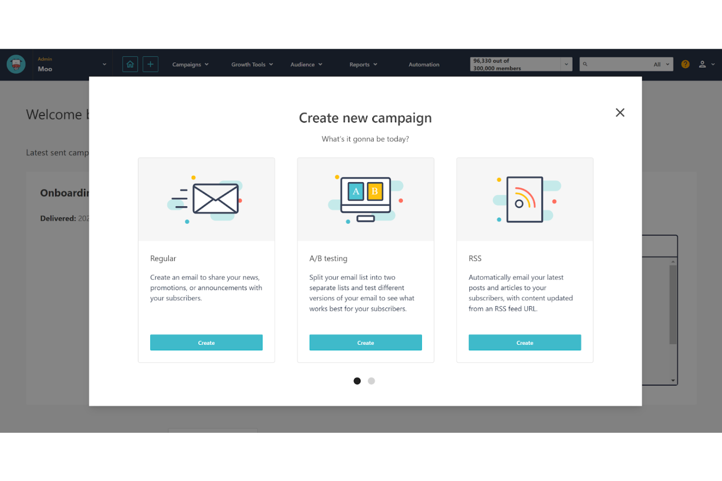 Moosend screenshot - 15 Mejores Alternativas a AWeber para 2026 con Principales Características y Beneficios
