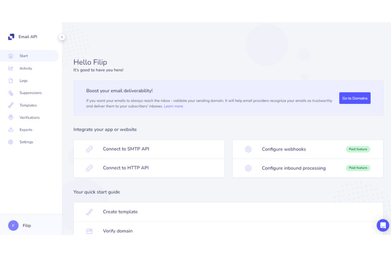 Elastic Email screenshot - 15 Mejores Alternativas a AWeber para 2026 con Principales Características y Beneficios