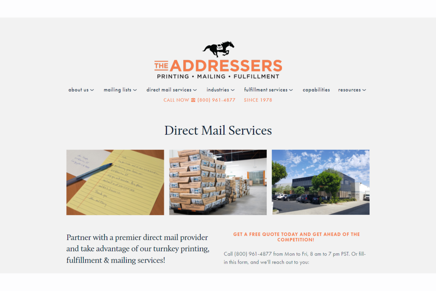 The Addressers screenshot - 10 mejores servicios de gestión logística de correo directo para 2026