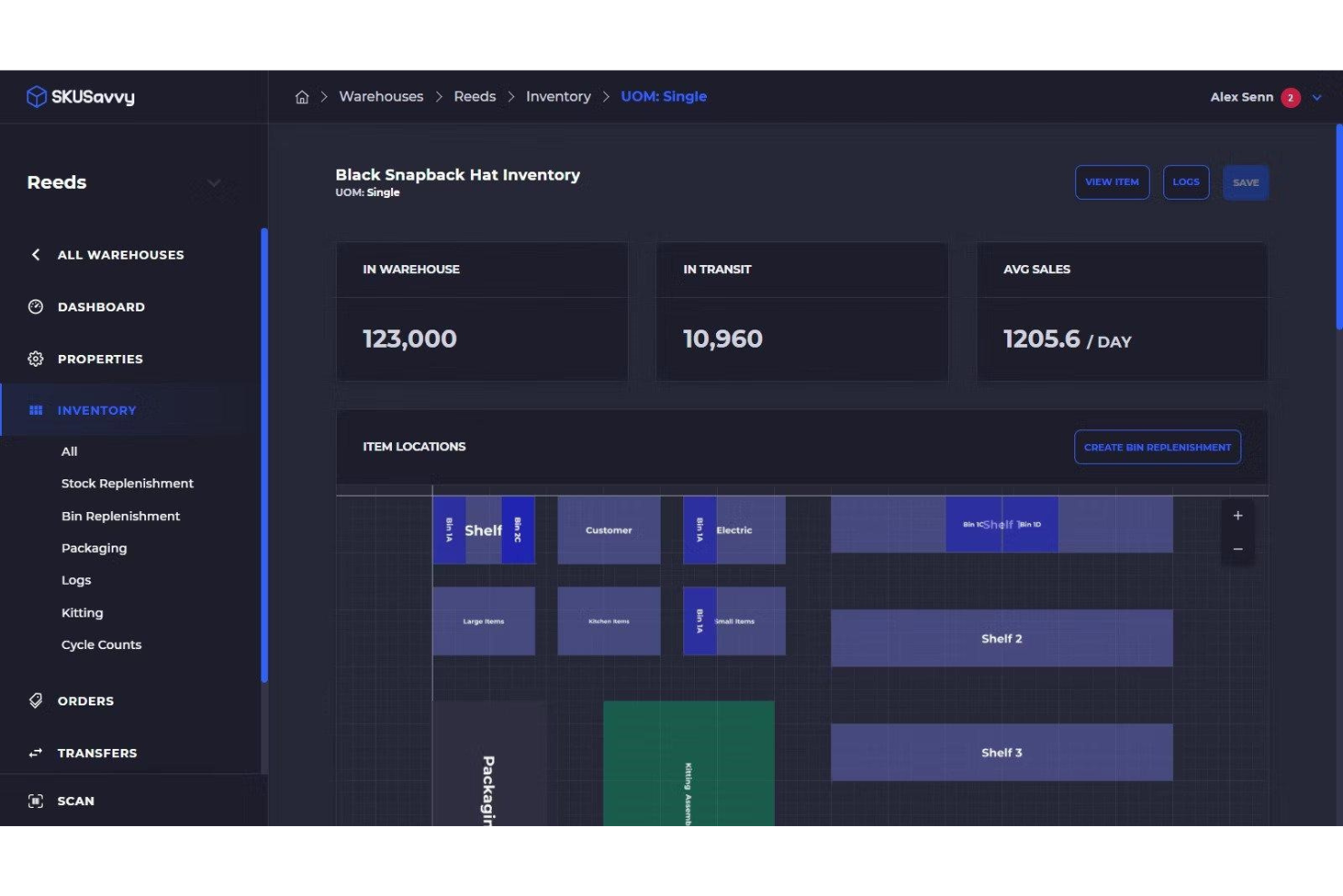 SKUSavvy screenshot - I 10 migliori software di prelievo e imballaggio nel 2026