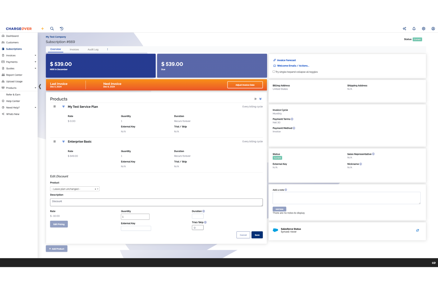 ChargeOver screenshot - 10 Mejores Software de Gestión de Suscripciones para 2026