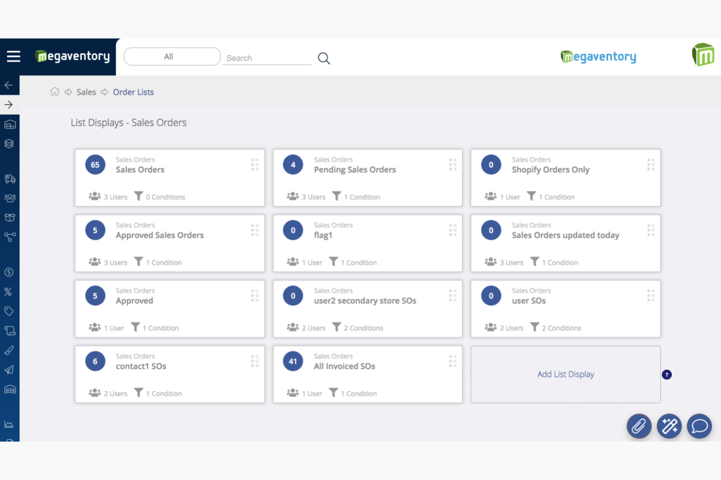 Megaventory screenshot - 10 Mejores Software de Inventario Multisucursal para 2026