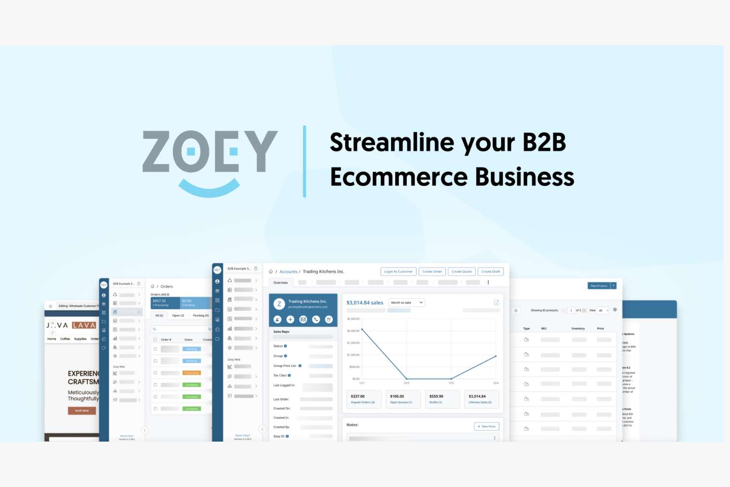 Zoey screenshot - Le 10 migliori app di e-commerce B2B selezionate per il 2026