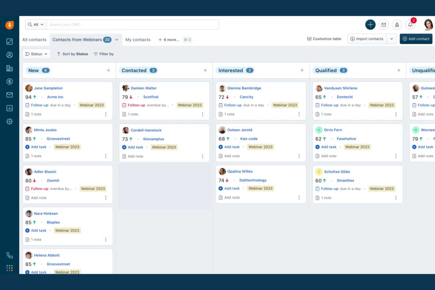 Freshsales screenshot - 10 migliori alternative a HubSpot CRM per il 2026