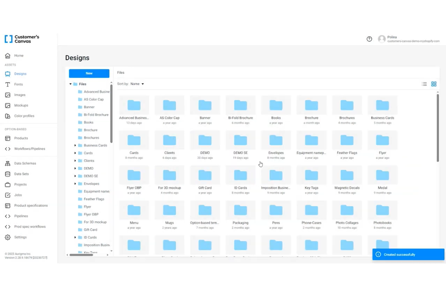 Customer's Canvas screenshot - I 10 migliori software Web To Print del 2026
