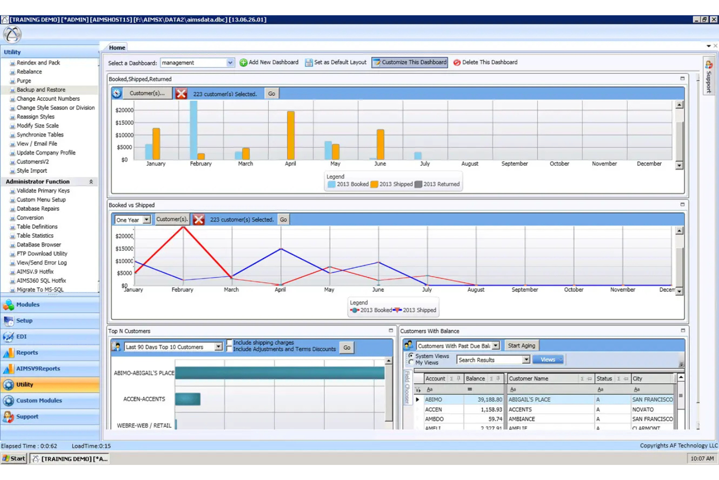 AIMS360 screenshot - I 10 migliori software di gestione dell’abbigliamento nel 2026