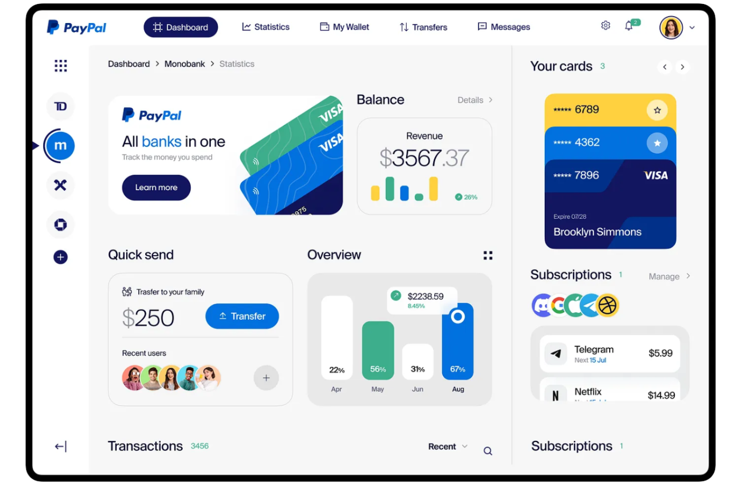 PayPal screenshot - 12 migliori alternative a Venmo nel 2026