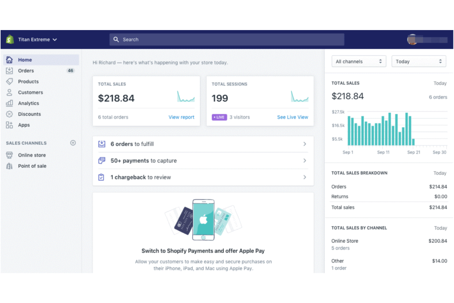 Shopify screenshot - Las 10 Mejores Plataformas de Comercio Electrónico para Canadá en 2026
