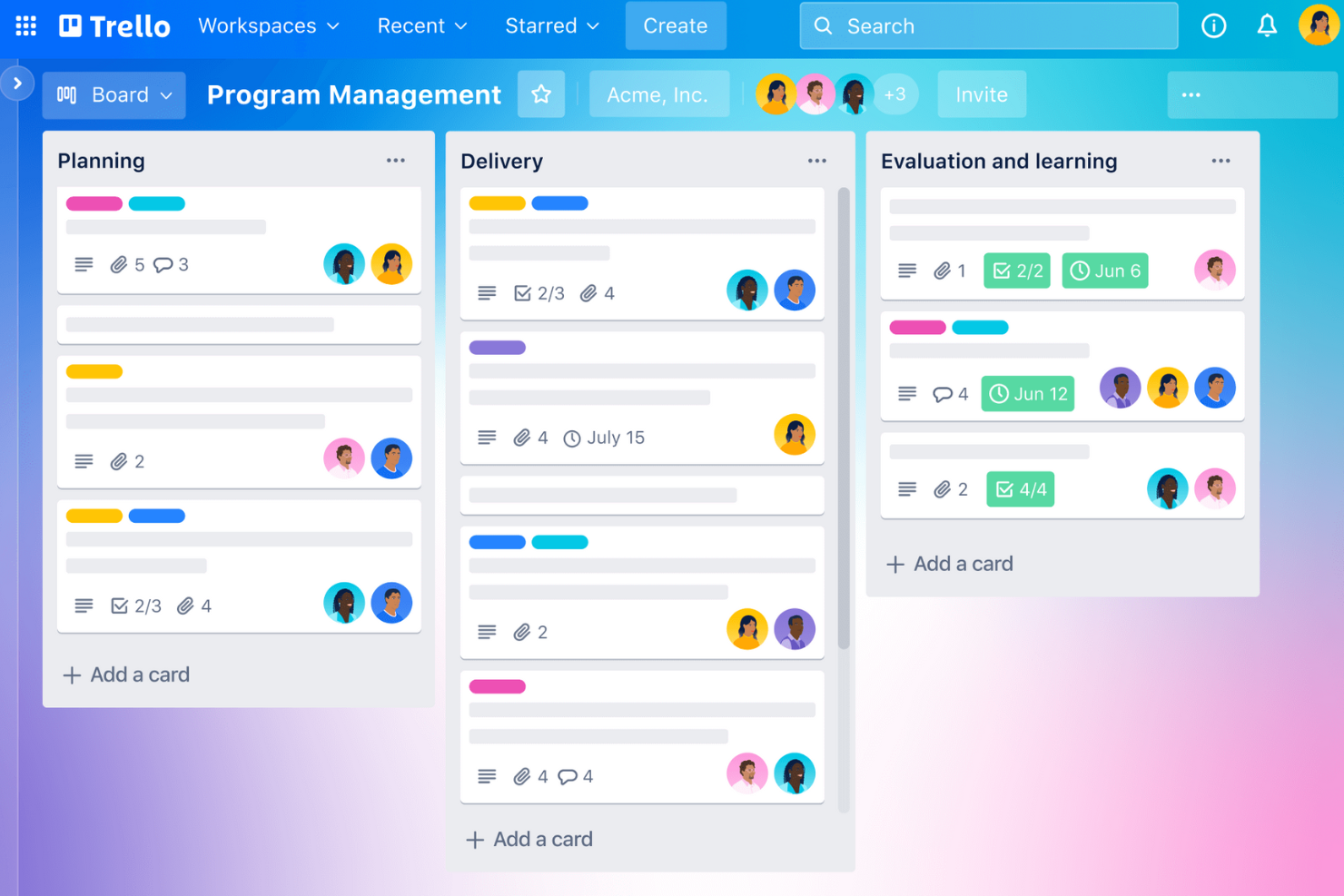 Trello screenshot - Le 15 migliori alternative a Wrike nel 2026
