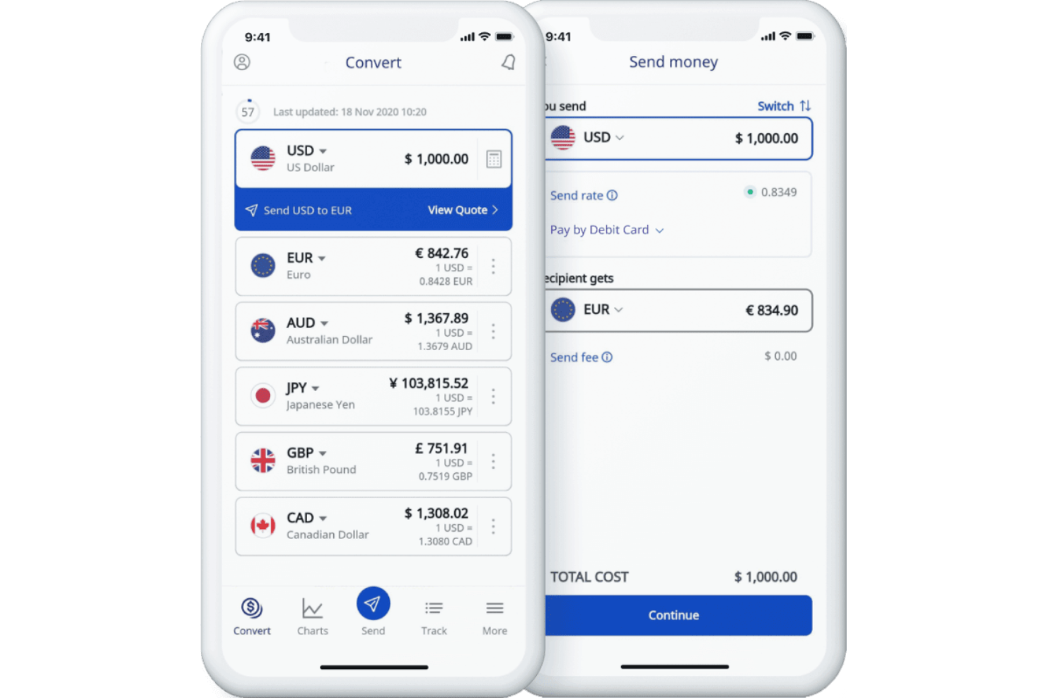 XE screenshot - 12 migliori alternative a Venmo nel 2026
