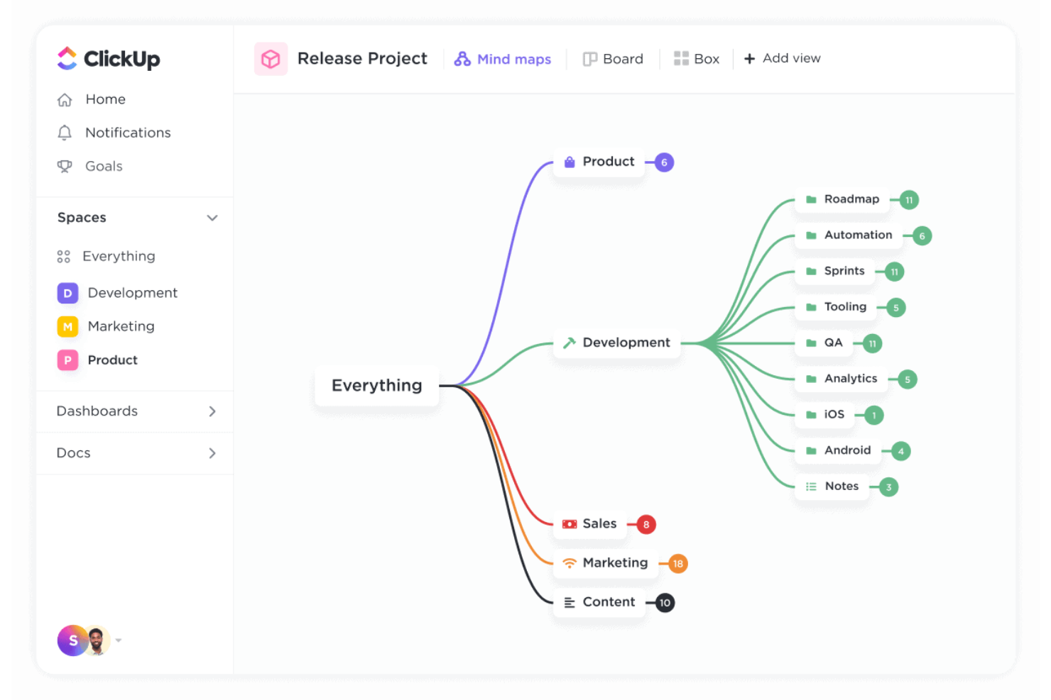 ClickUp screenshot - Le 15 migliori alternative a Wrike nel 2026