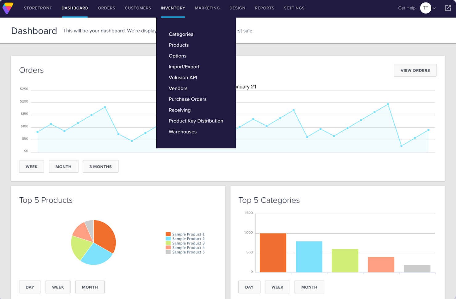 Volusion screenshot - Le 10 migliori alternative a Ecwid, classificate e recensite per il 2026
