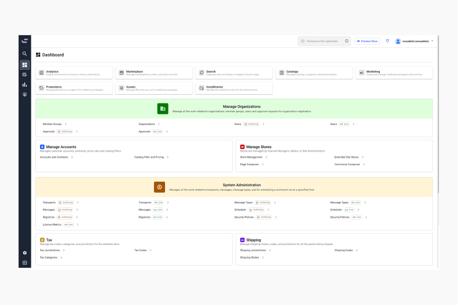 HCL Commerce screenshot - Le 10 migliori alternative a Magento per rivenditori online nel 2026