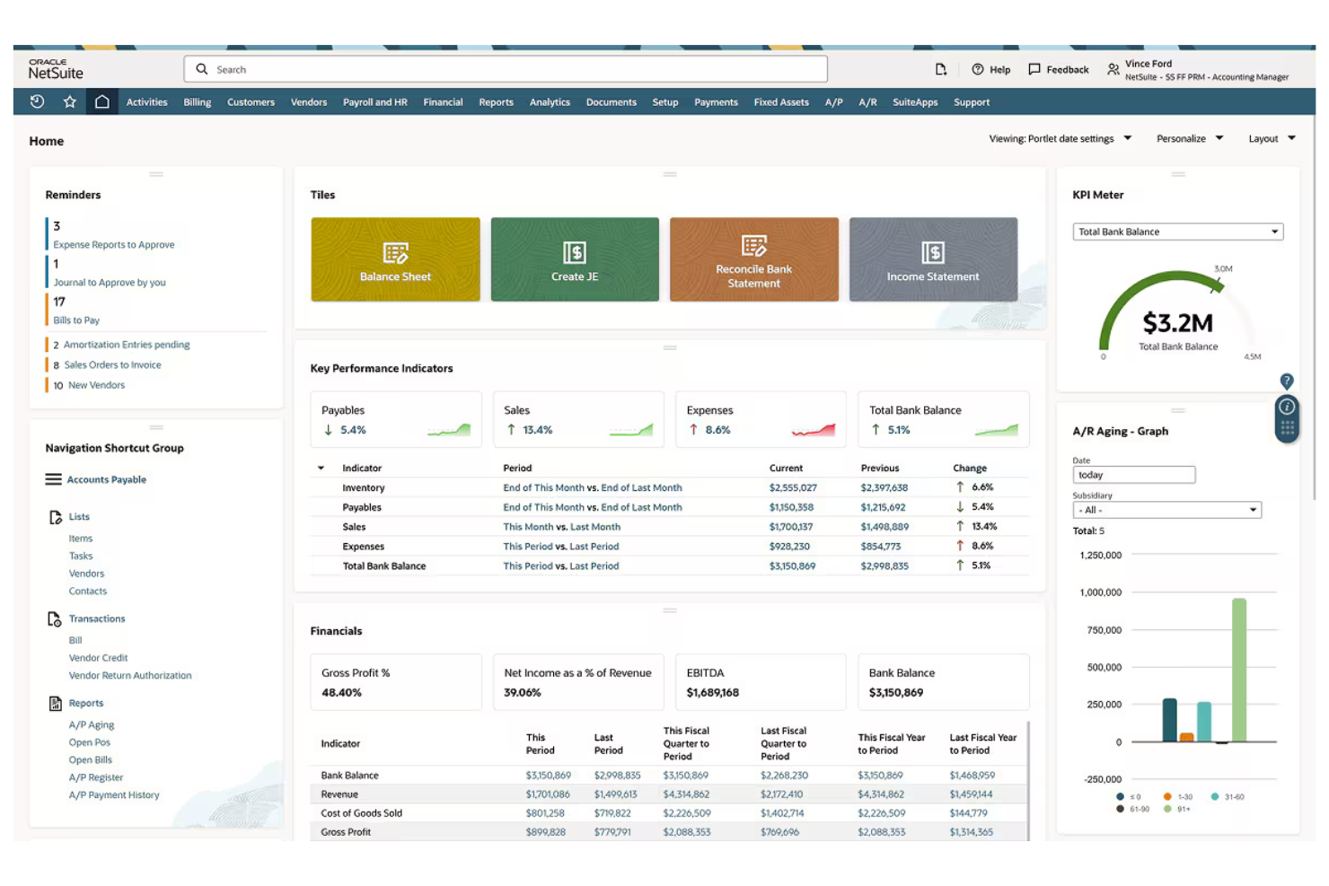NetSuite screenshot - 10 Mejores Alternativas a QuickBooks Online para 2026