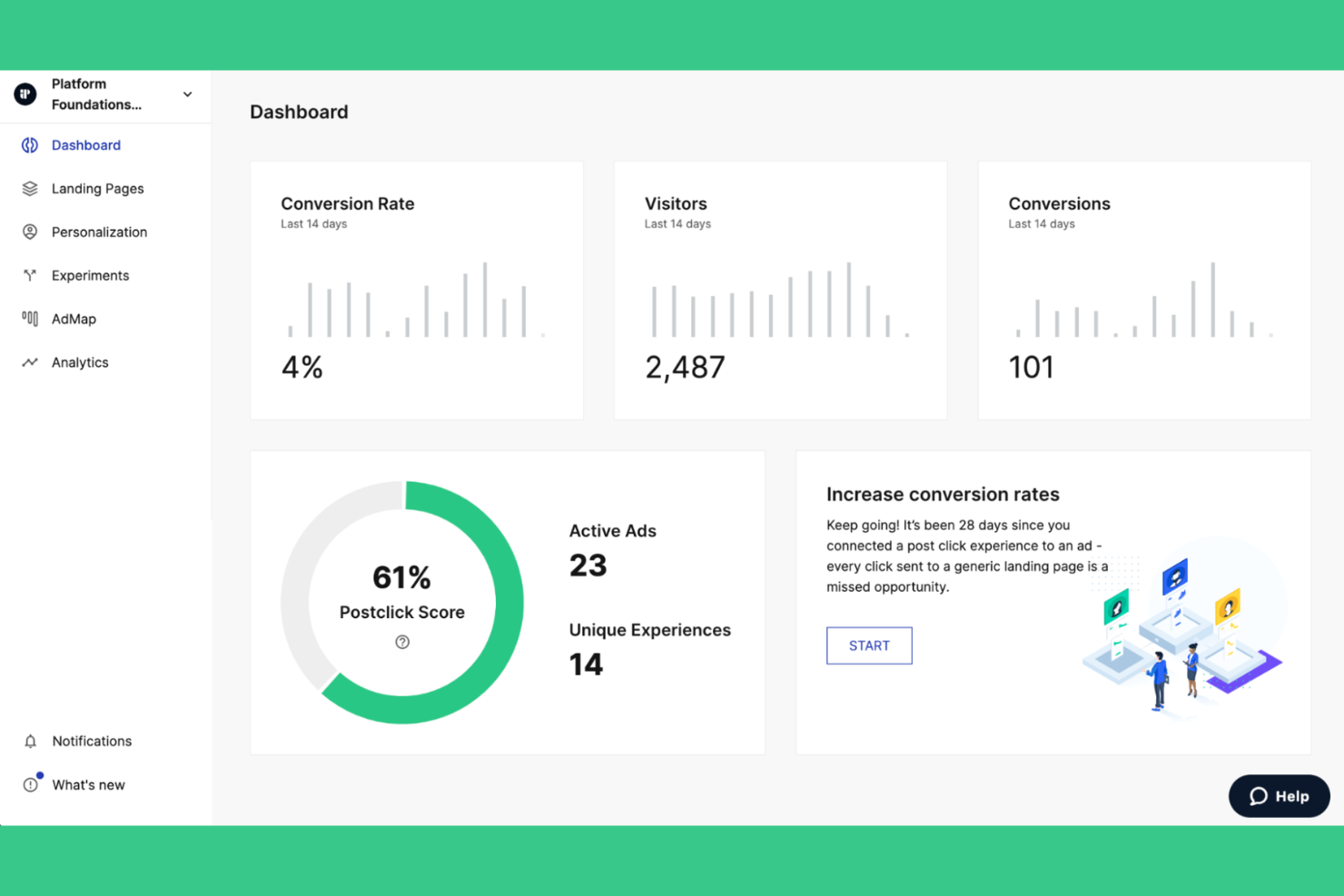 Instapage screenshot - 10 Mejores Alternativas a Unbounce para 2026