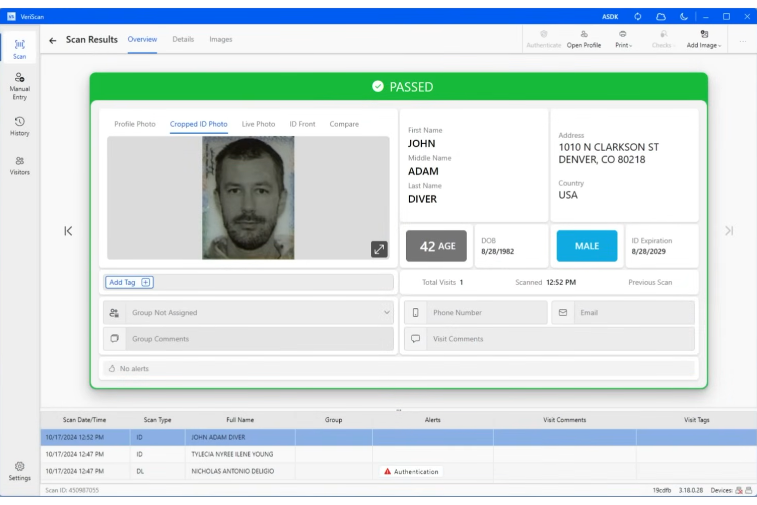 IDScan.net screenshot - 10 Software di Verifica dell’Età nel 2026
