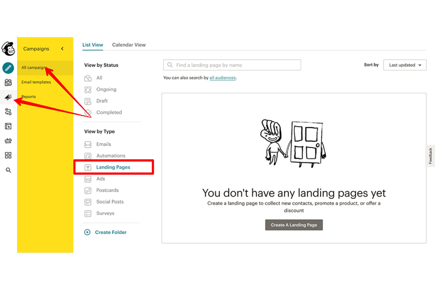 Mailchimp screenshot - 10 Herramientas Gratuitas para Crear Páginas de Aterrizaje en 2026