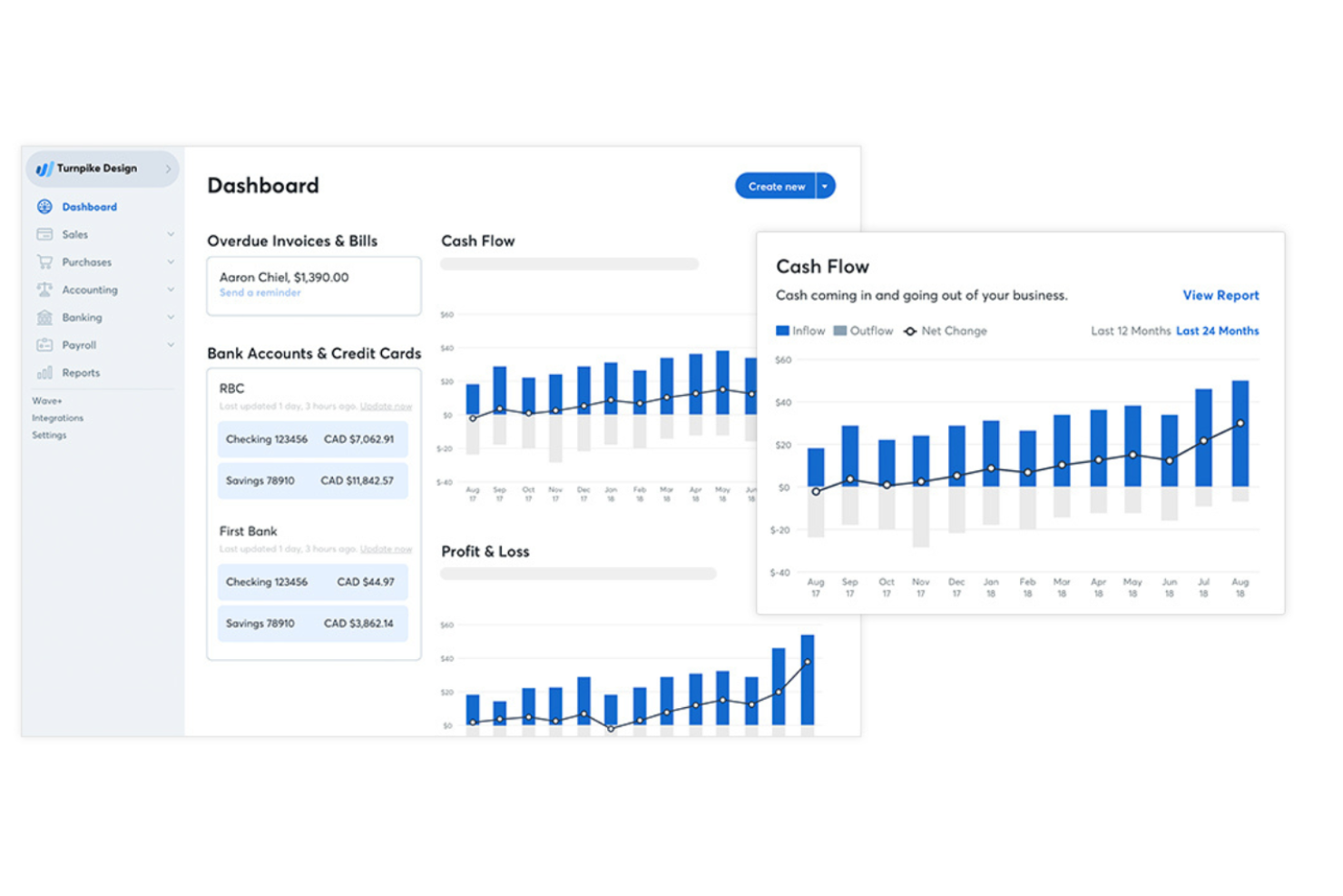 Wave screenshot - 10 Mejores Alternativas a QuickBooks Online para 2026