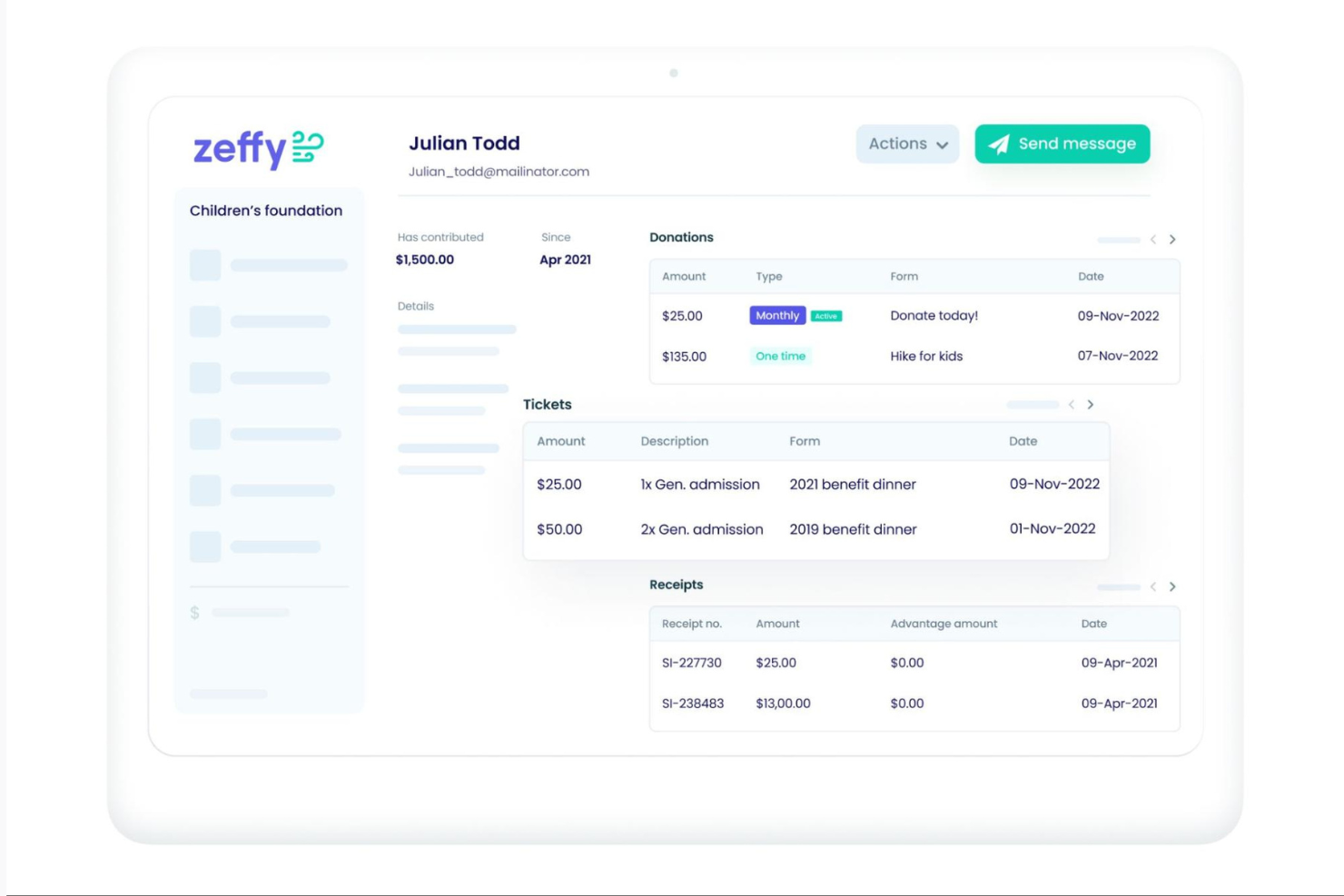 Zeffy screenshot - Los 10 Mejores Procesadores de Pagos para Organizaciones sin Fines de Lucro en 2026