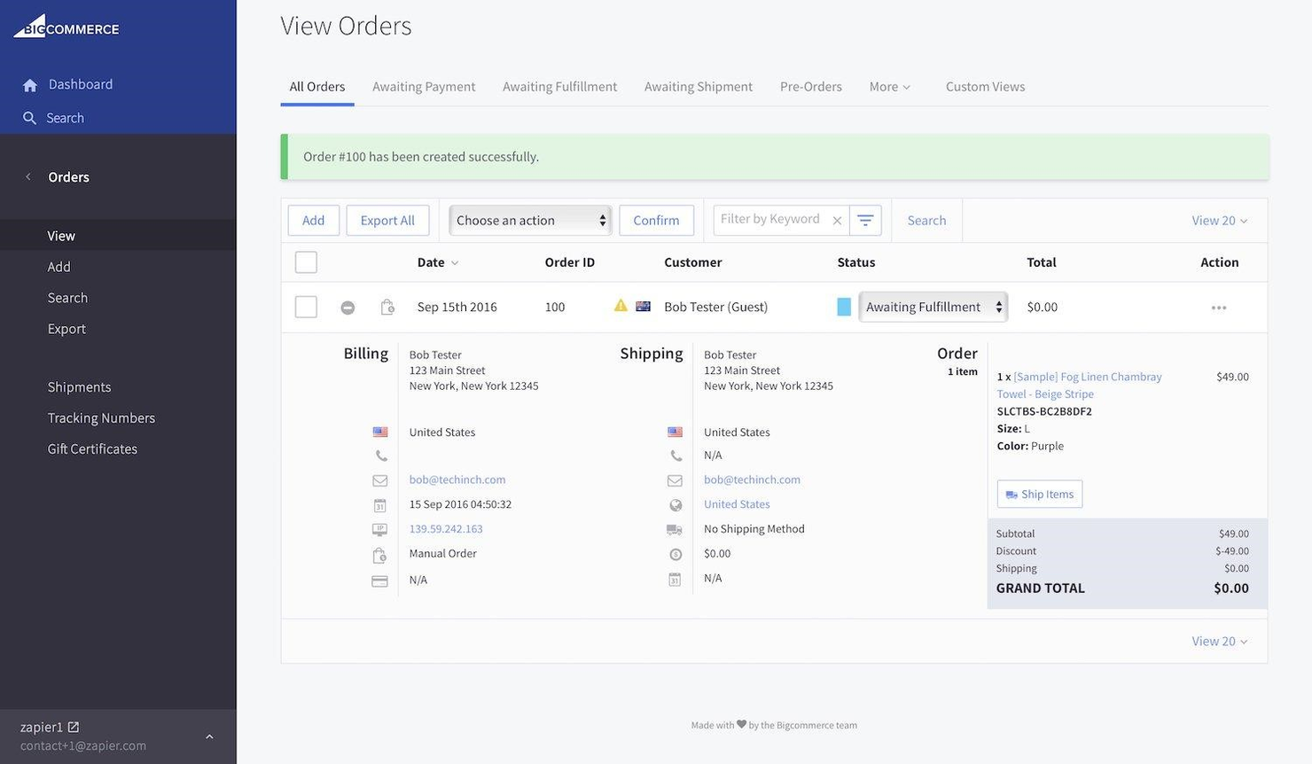 BigCommerce screenshot - Le 10 migliori piattaforme di commercio elettronico per aziende per il 2026