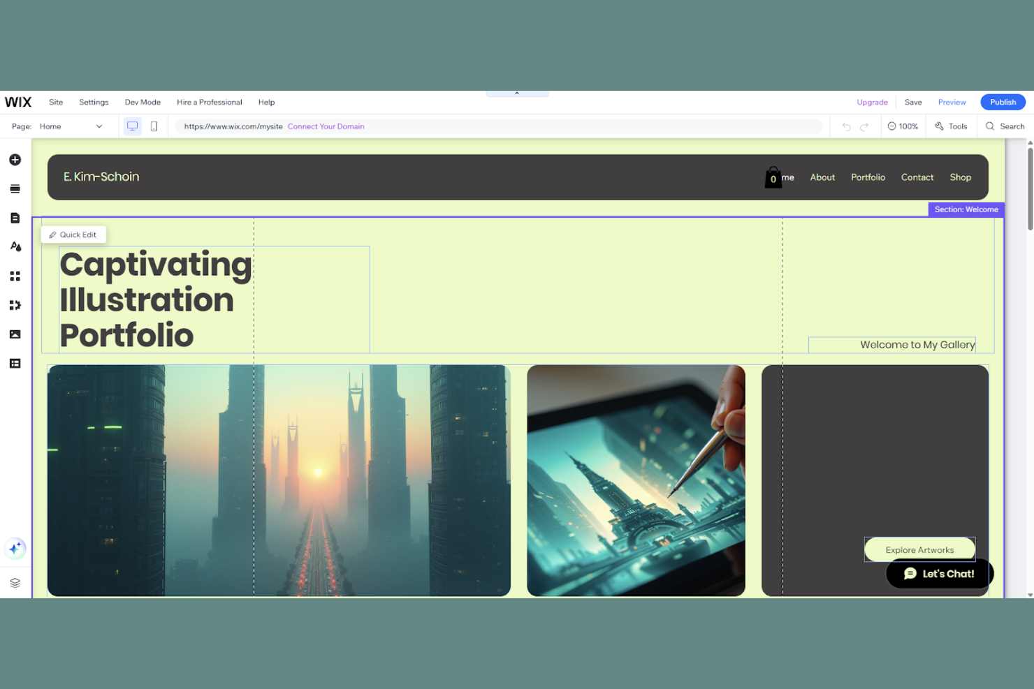 Wix screenshot - 10 Mejores Alternativas a Webflow Seleccionadas para 2026