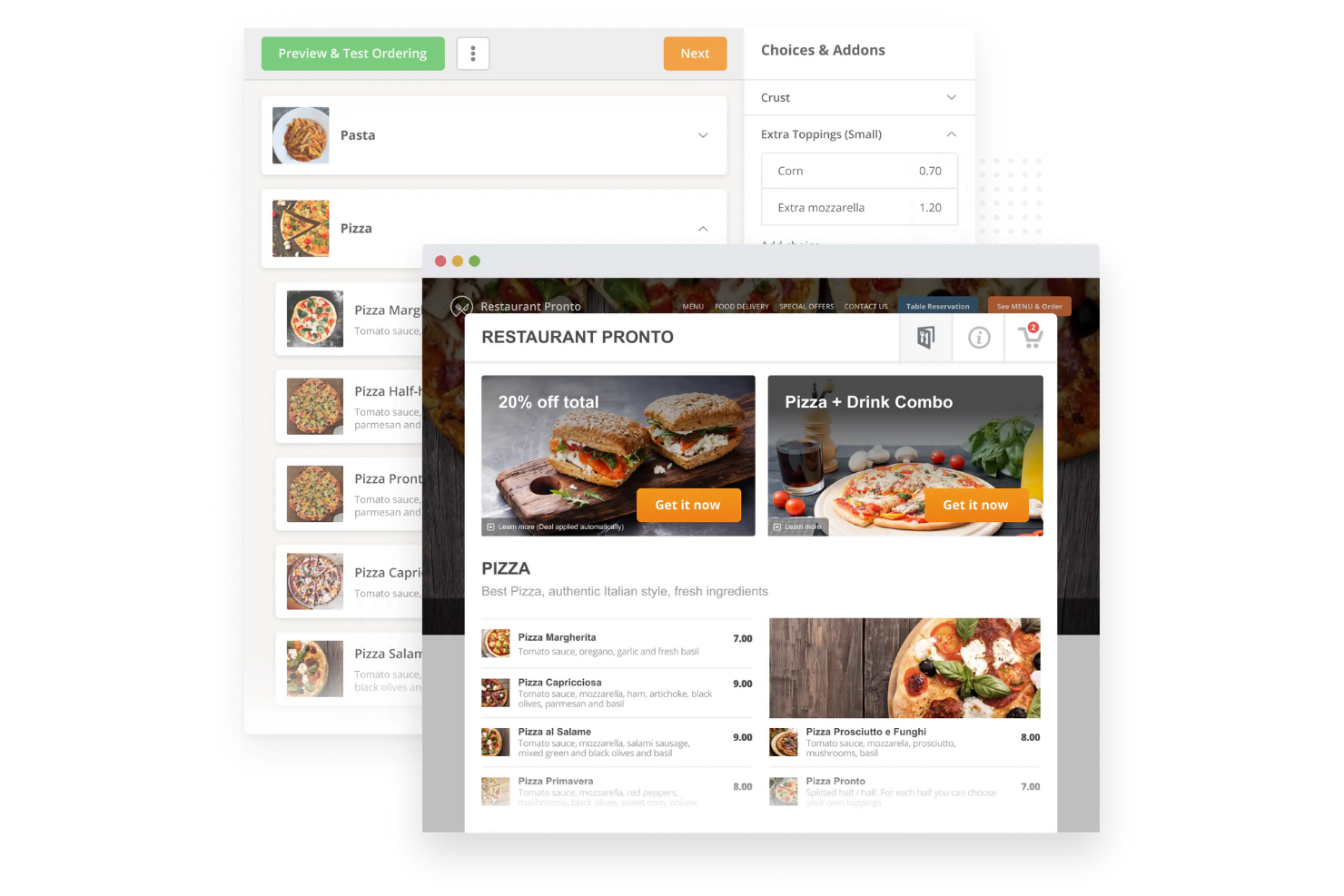 GloriaFood screenshot - 13 mejores sistemas de pedidos online seleccionados para 2026