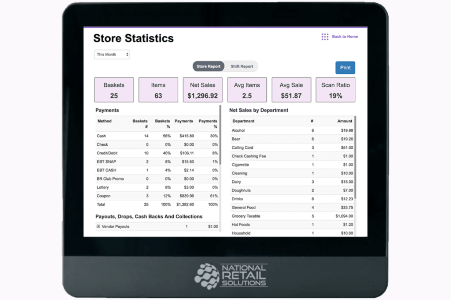 National Retail Solutions screenshot - Los 10 Mejores Sistemas POS para Tiendas de Conveniencia Analizados en 2026