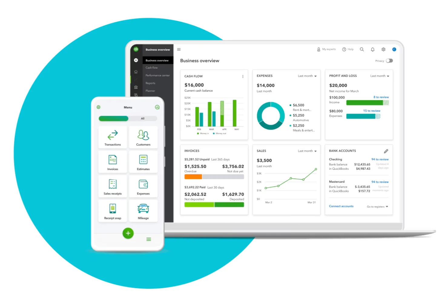 Intuit Quickbooks screenshot - Las 9 Mejores Soluciones de Software de Contabilidad para Retail Evaluadas en 2026