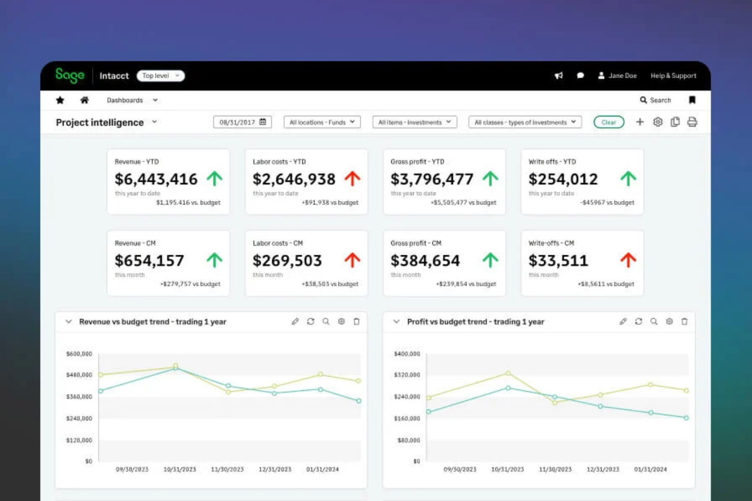 Sage Intacct screenshot - Las 9 Mejores Soluciones de Software de Contabilidad para Retail Evaluadas en 2026