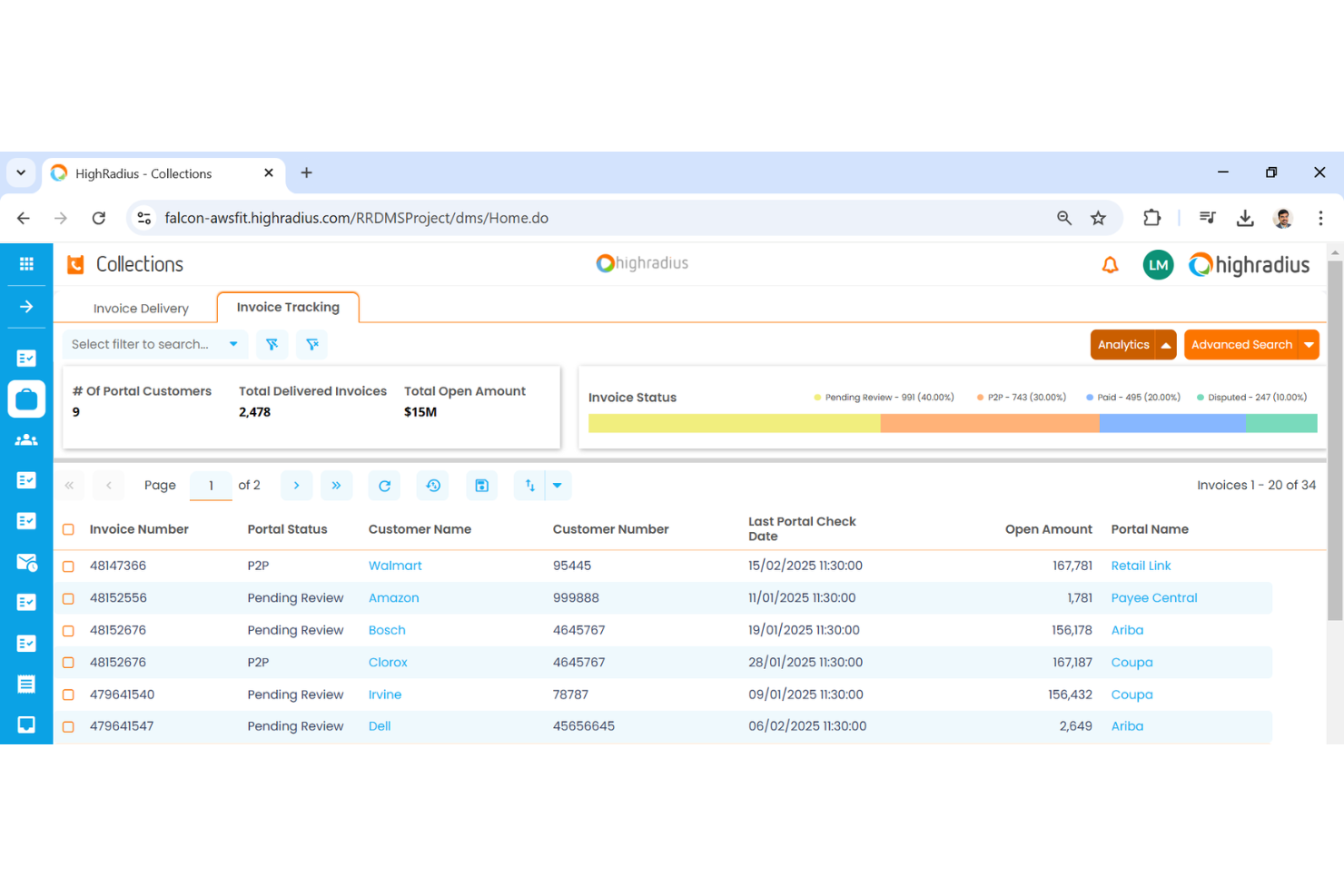 HighRadius screenshot - 10 Soluzioni di Pagamento B2B per il 2026