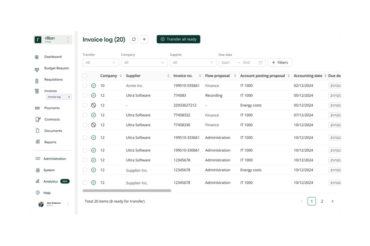 Rillion screenshot - 15 alternative ad AvidXchange per il 2026