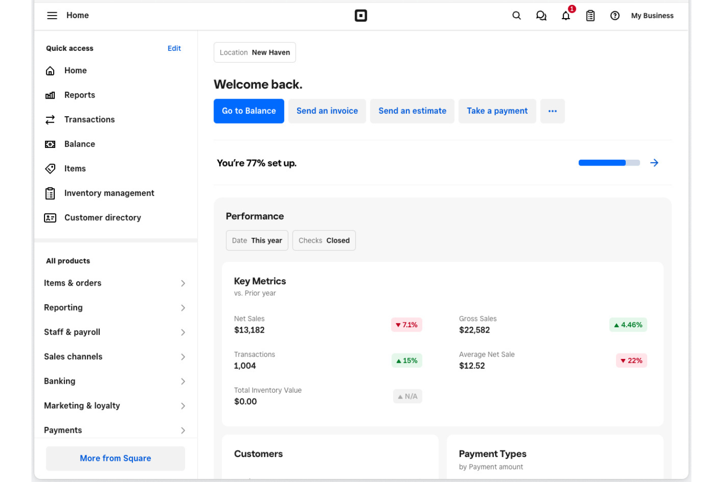 Square screenshot - 10 Soluzioni di Pagamento Retail Scelte per il 2026