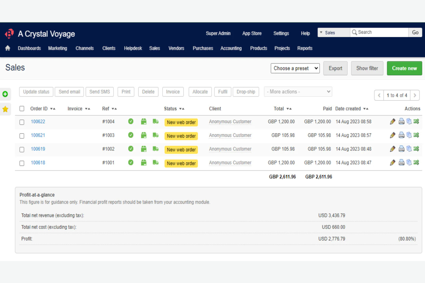 Brightpearl screenshot - 13 Migliori Software ERP per la Vendita al Dettaglio per il 2026