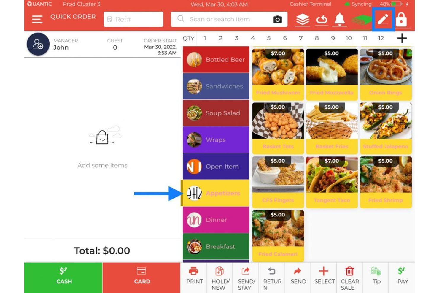 Quantic Cafe and Coffee Shop POS screenshot - Los 10 Mejores Sistemas POS para Cafeterías Analizados en 2026