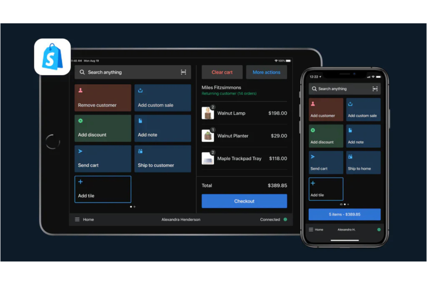 Shopify POS screenshot - 10 Mejores Software de Punto de Venta en Línea Seleccionados para 2026