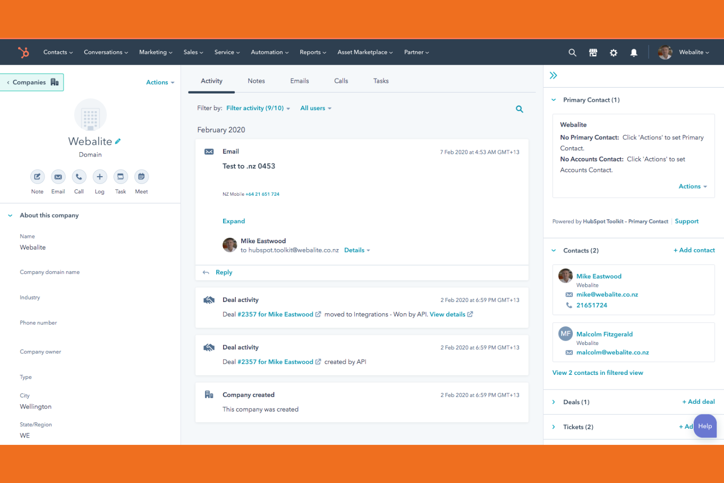 HubSpot screenshot - Le 10 Migliori Soluzioni CRM per il Retail per il 2026