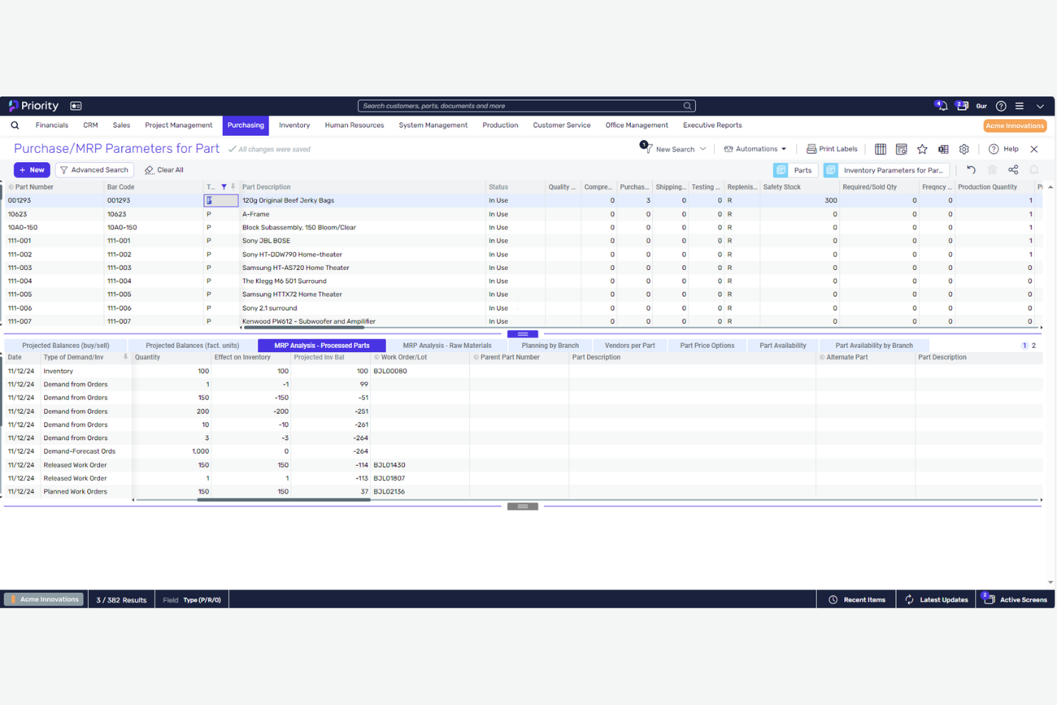 Priority screenshot - 13 Migliori Software ERP per la Vendita al Dettaglio per il 2026