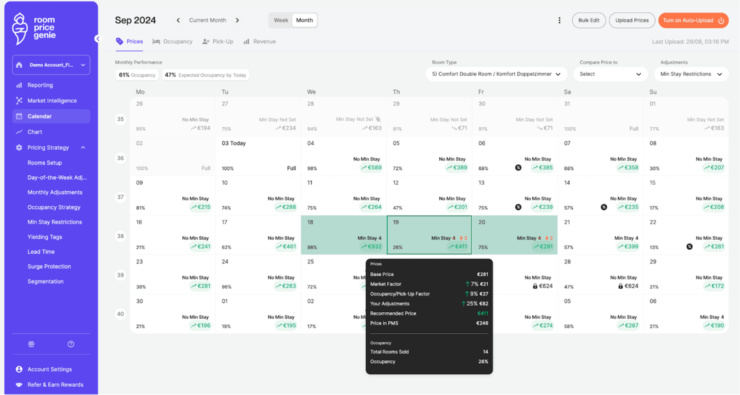 Room Price Genie screenshot - 10 Mejores Software de Optimización de Precios en 2026