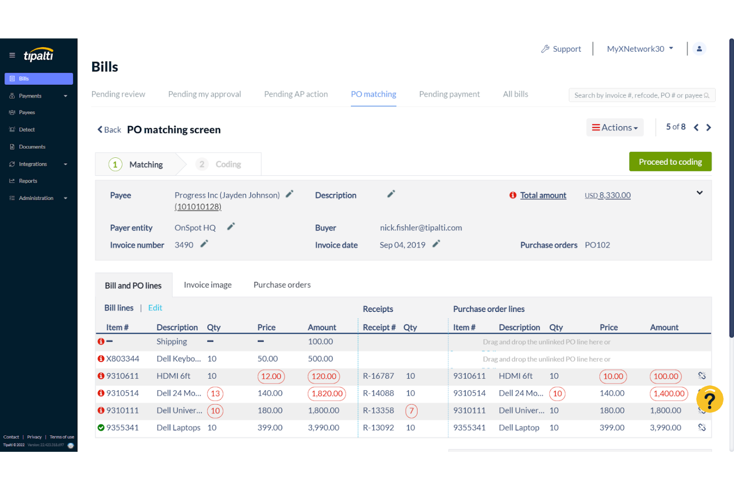 Tipalti screenshot - 15 Migliori alternative ad AvidXchange per il 2026