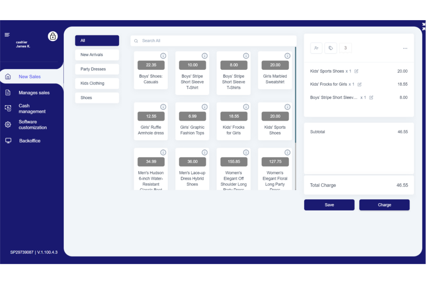 SalesPlay POS screenshot - Le 10 Migliori Soluzioni POS Online Scelte per il 2026
