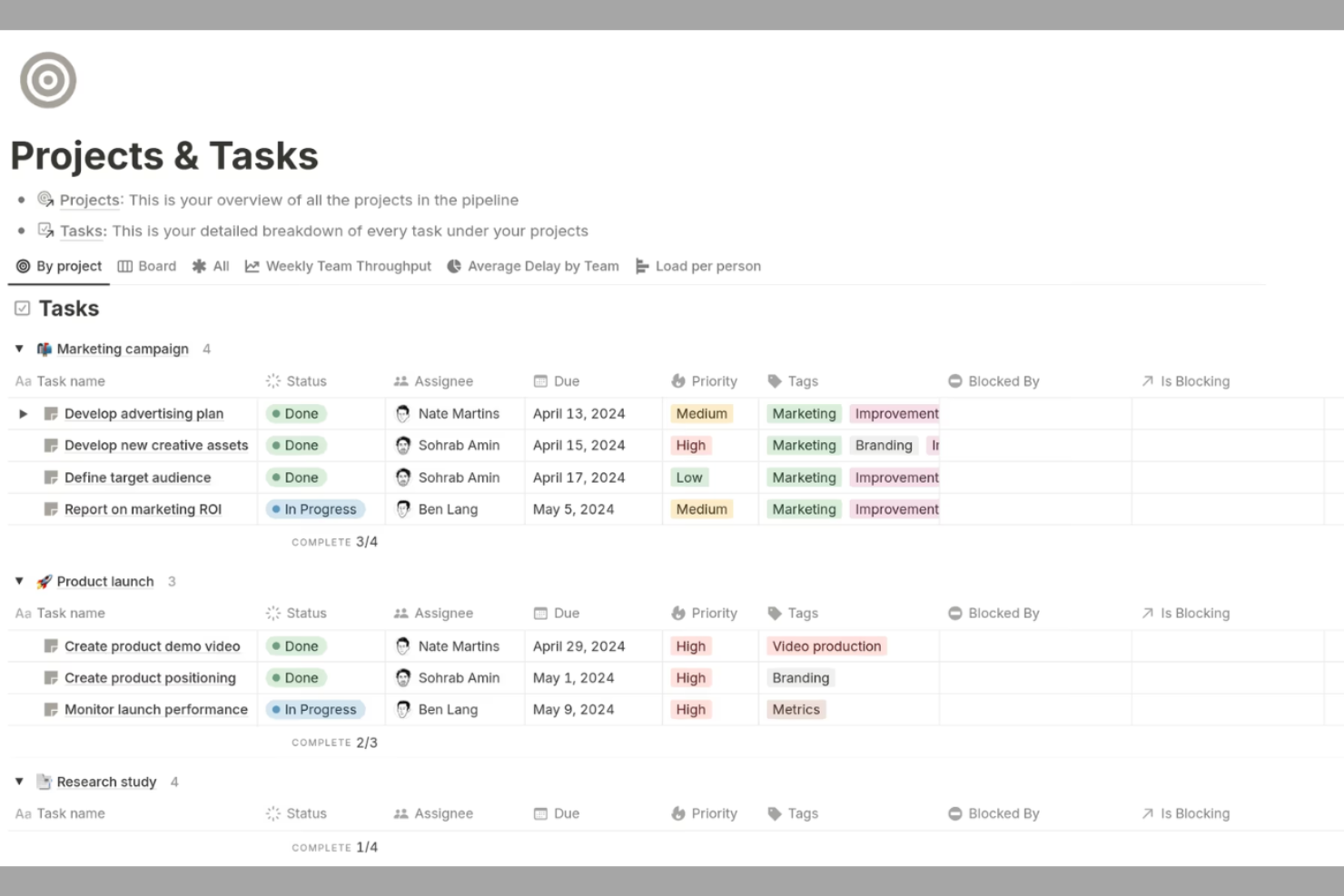 Notion screenshot - 10 Mejores alternativas a monday.com para 2026