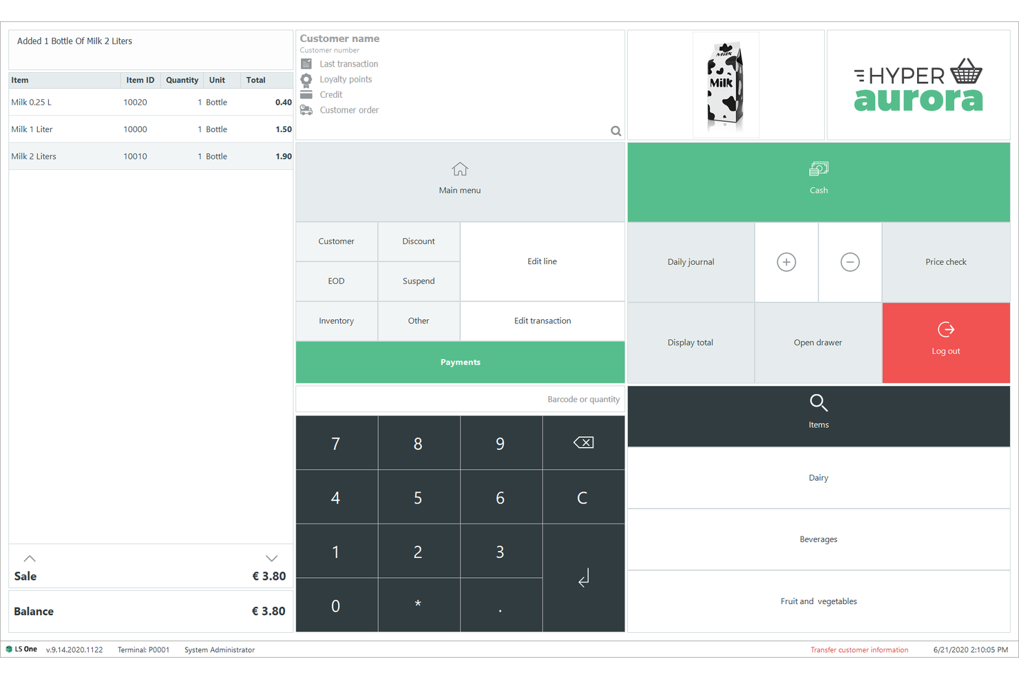 LS Retail Cafe POS System screenshot - Le 10 migliori casse POS per caffetterie recensite nel 2026
