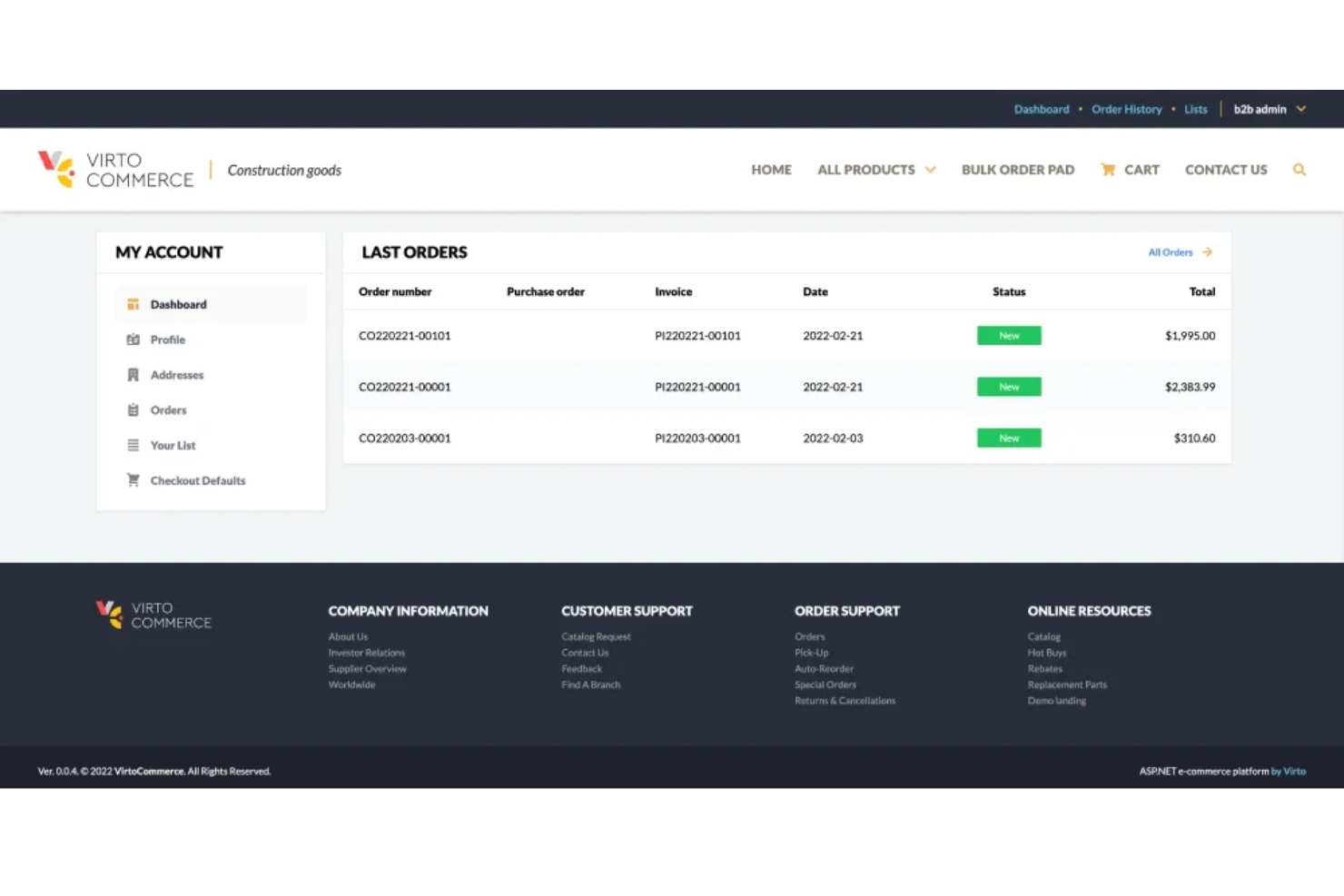 Virto Commerce screenshot - I 10 migliori software per marketplace recensiti nel 2026